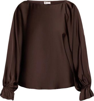 Vera Mont Blouse Lange 1/1 Mouw - Dames - Blouses & Shirts - Bruin - Maat: L Satijn