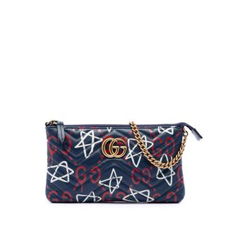 Gucci Pre-owned Gucci Mini GG Marmont Matelasse Calfskin Ghost Wallet On Chain Ladies 1T1PJXNN4PBFWKCF
