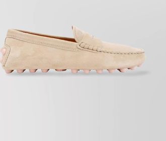 Tod's suede leather loafers with rubber pebble detailing