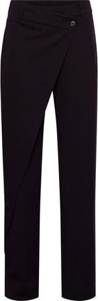 &Co Woman Wide Leg Crepe Broeken - Dames - Broeken - Paars - Maat: M Poliester
