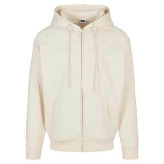Urban Classics Heren Hoodie met rits (Wit zand)