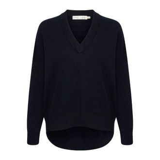 Inwear Marine Blue V-Neck Jumper - female - InWear - V-neck Knitwear - Blue - XS - Knitwear