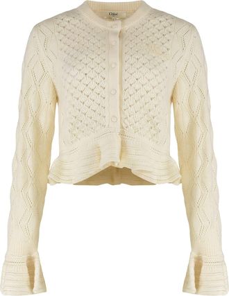 Chloé Cotton Blend Cardigan