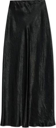 Maison Margiela Licht uitlopende rok - Dames - Midirokken - Zwart - XS - Satijn - Rokken