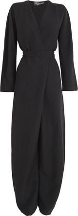 Cortana Mel- zwart linnen en zijde aap- - Dames - Jumpsuits - Zwart - M - Linnen - Jumpsuits & Playsuits