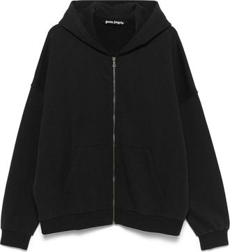 Palm Angels Curved Logo Zipped Hoody