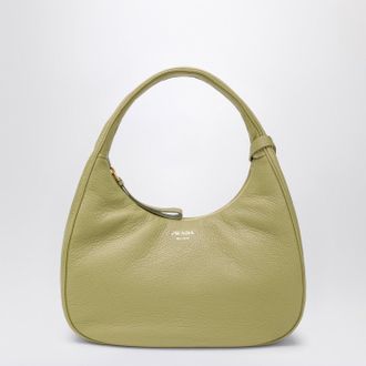 Prada Borsa hobo piccola in pelle color pistacchio