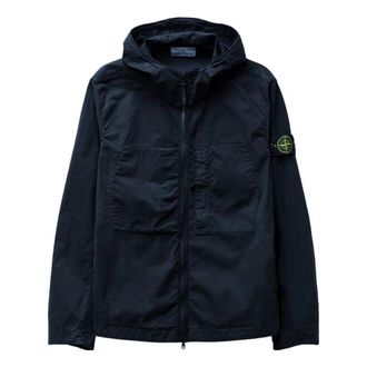 Stone Island Supima Cotton Twill Stretch Hooded Jacket Navy 781543310-V0020