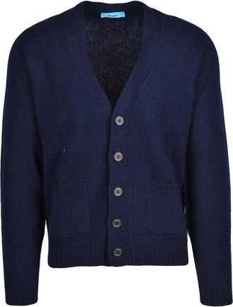 Drumohr Multicolor V-Neck Wool Cardigan