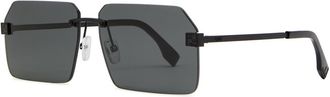 Fendi Rectangle-frame Sunglasses - Grey - One Size