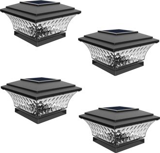 OEM Luces Solares Para Pilares, Iluminaci&oacute;n Exterior, Patios Y Vallas Dos Modos: Luz Blanca C&aacute;lida Con Efecto De Cambio De Color Aptas Para Madera Y Cobre