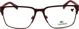 Lacoste L2306N Rectangular Metal Eyeglasses - Burgundy