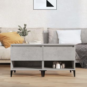 vidaXL Vidaxl - Mesas Auxiliares 2 Uds Contrachapada Gris Hormig&oacute;n 50x46x50 Cm