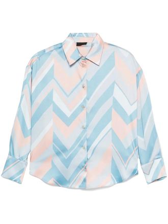 Liu Jo chevron-print shirt - Blue