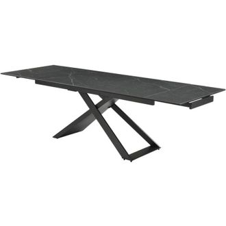 Vente-Unique Tavolo da pranzo allungabile 6-10 coperti in Ceramica e Metallo Nero - XERENA di PASCAL MORABITO