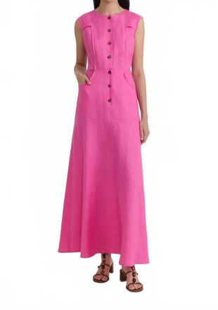 Saloni Sierra Maxi Dress In Carmine Rose