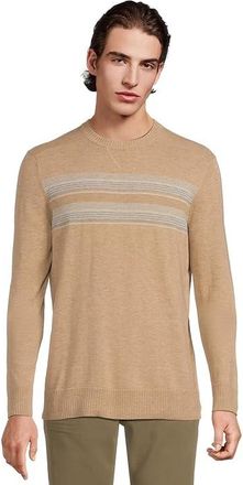 Smartwool Sparwood Stripe Crew Sweater Mens Clothing Toasted Coconut/Light Gray : MD, Wool/Polyester/Nylon