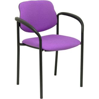 Piqueras y Crespo Piqueras Y Crespo - Villalgordo Silla Confidente De 4 Patas, Con Brazos Y Estructrua Negra Tejido Bali Color Lila