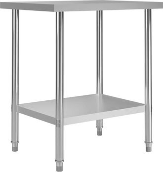 vidaXL Vidaxl - Mesa De Trabajo Para Cocina Acero Inoxidable 80x60x85 Cm