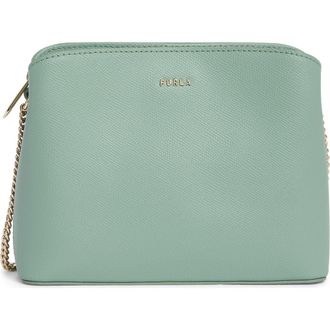 Furla Tessa Mini Leather Crossbody Bag in Mineral Green at Nordstrom Rack