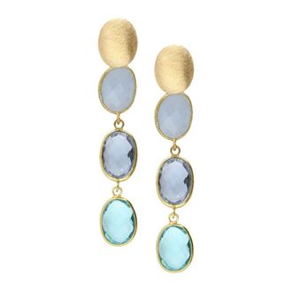 Lott. Gioielli Ce Qu Three Framed Stones Earrings - Dames - Oorbellen - Veelkleurig - ONE Size - Accessoires