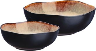 Bj&ouml;rn Borg Ensaladera IRIS &Oslash;24cm et &Oslash;28,5cm - 2 Piezas - Marr&oacute;n salvaje