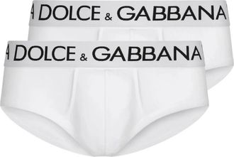 Dolce & Gabbana Slip Brando 2-Pack - Heren - Onderbroek - Wit - L - Katoen - Ondergoed