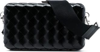 Bottega Veneta Borsa Box Messenger Spazzolato Intrecciato in pelle 2012-2025 - Nero