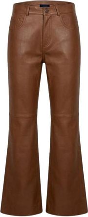 Haikure Broeken, Dames, Bruin, W26, Leer, Flora Silky Leather Jeans