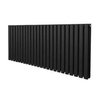 MonsterShop Oval Column Radiator - 600mm x 1440mm - Black