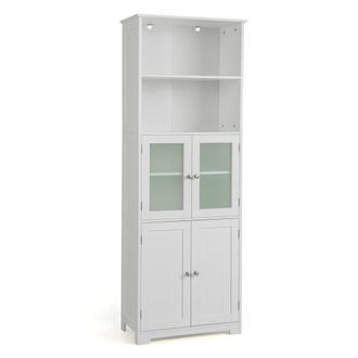 Giantex Mueble de ba&ntilde;o blanco 60x 30x 163cm