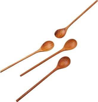 Be Home Teak Thin Spoons - Set of 4 in Brown at Nordstrom, Size Medium