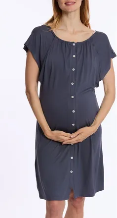 Cache Coeur Louna Maternity and Nursing Nightdress in Midnight Blue at Nordstrom, Size Xx-Large