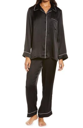 Papinelle Sleepwear Silk Pajamas in Black at Nordstrom, Size Xx-Large
