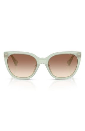 Ralph Lauren 56mm RA5330U Gradient Butterfly Sunglasses in Milky Green/light Brown at Nordstrom