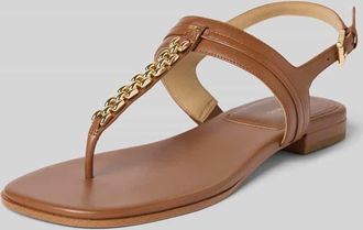 Michael Kors Sandalen aus echtem Leder Modell Marcia in Cognac, Gr&ouml;&szlig;e 38
