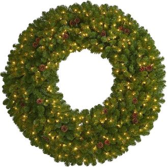 Nearly Natural 5ft Giant Artificial Christmas Wreath
