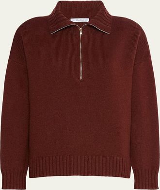 Max Mara Quarter-Zip Cashmere Sweater