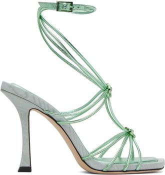 Jimmy Choo London Indiya 100 Metallic Nappa Sandals