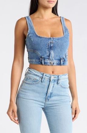 Good American Reworked Denim Vest in Indigo1083 at Nordstrom Rack, Size Medium