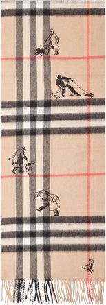 Burberry Giant Check Cashmere Sjaal - Dames - Wintersjaals - Beige - ONE Size - Kasjmier - Accessoires
