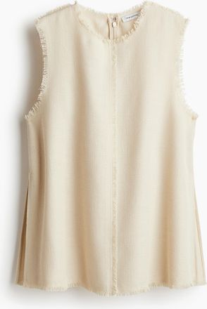 H&M Twilltop mit Fransenborten - Beige