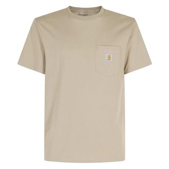Carhartt Work in Progress Carhartt Wip, T-Shirts, male, Brown, Size: S S/S Pocket T-Shirt