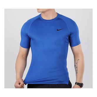 Nike Mens Nike Pro Training Tight Short Sleeve Blue T-Shirt BV5632-480
