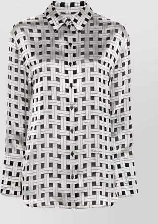 Kenzo sleeved satin buttoned top