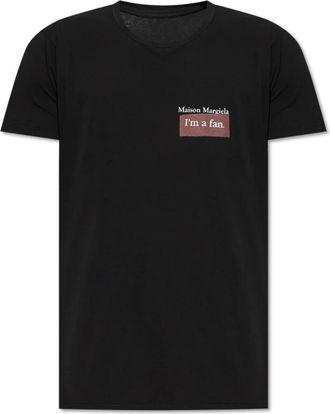 Maison Margiela T-shirt met logo - Heren - T-shirts - Zwart - XS - Katoen - Tops