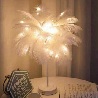 OEM L&aacute;mpara Led Con Forma De Pluma Y Mando A Distancia - Elegante Luz Nocturna - Estilo Moderno Y Minimalista - Blanca