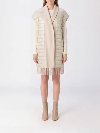 Herno Long Quilted Wool and Cashmere Blend Gilet with Shawl Collar