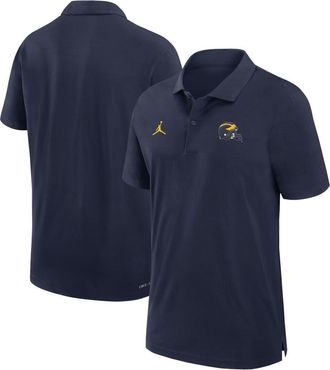 Jordan Brand Mens Jordan Brand Navy Michigan Wolverines 2024 Sideline Woven Performance Polo at Nordstrom, Size Small