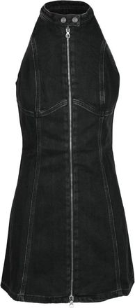 Diesel Denim Jurk met Ritssluiting - Dames - Korte kleedjes - Zwart - L - Denim - Kleedjes
